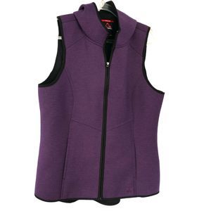 Gerry women's micro-fleece vest with full‎ zip and hoodie in purple - Size L